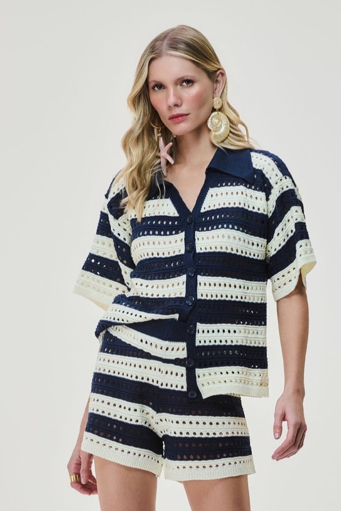 Conjunto Listras Tricot