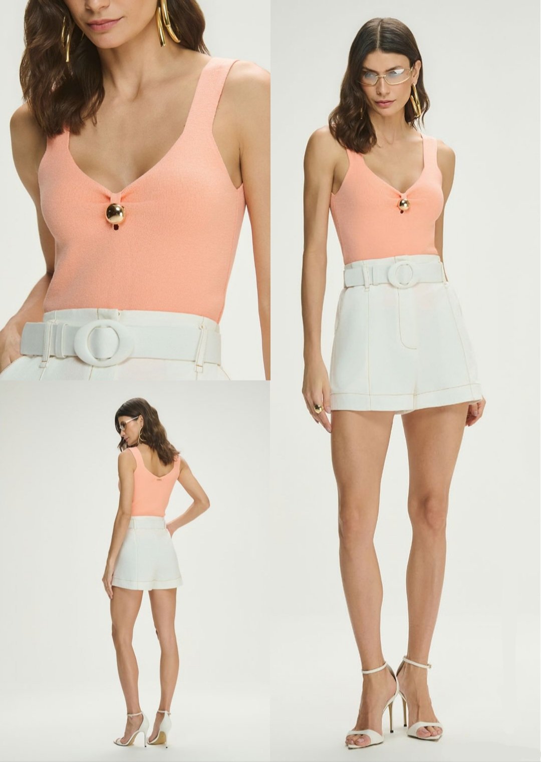 Short Bolso Faca Pesponto Constrastante