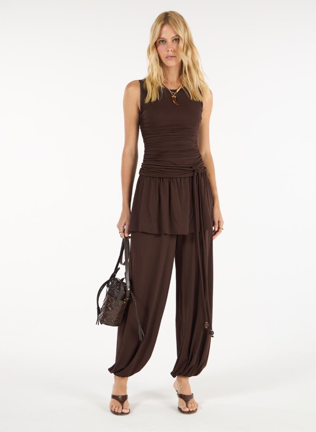 Conjunto Regata E Calça Peplum