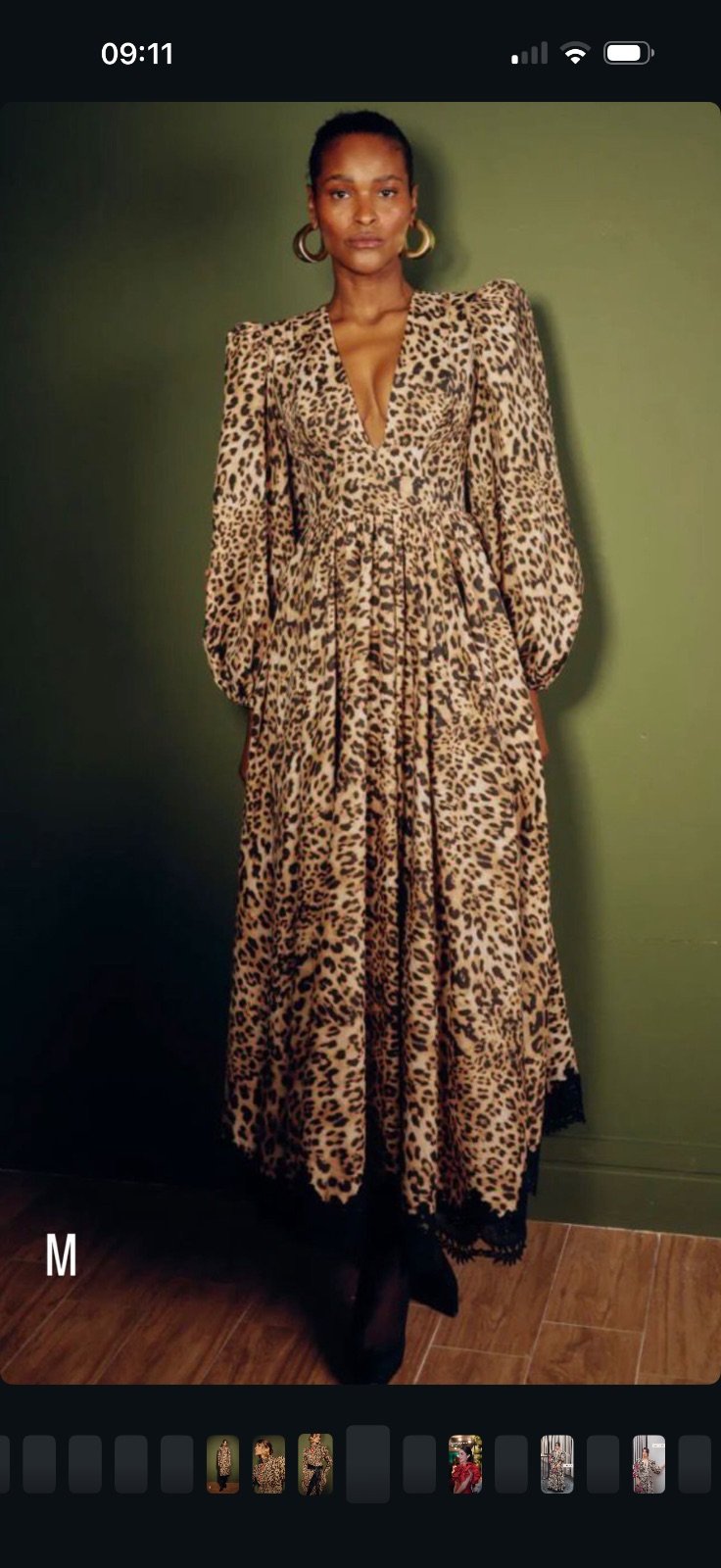 Vestido mídi ML Animal Print