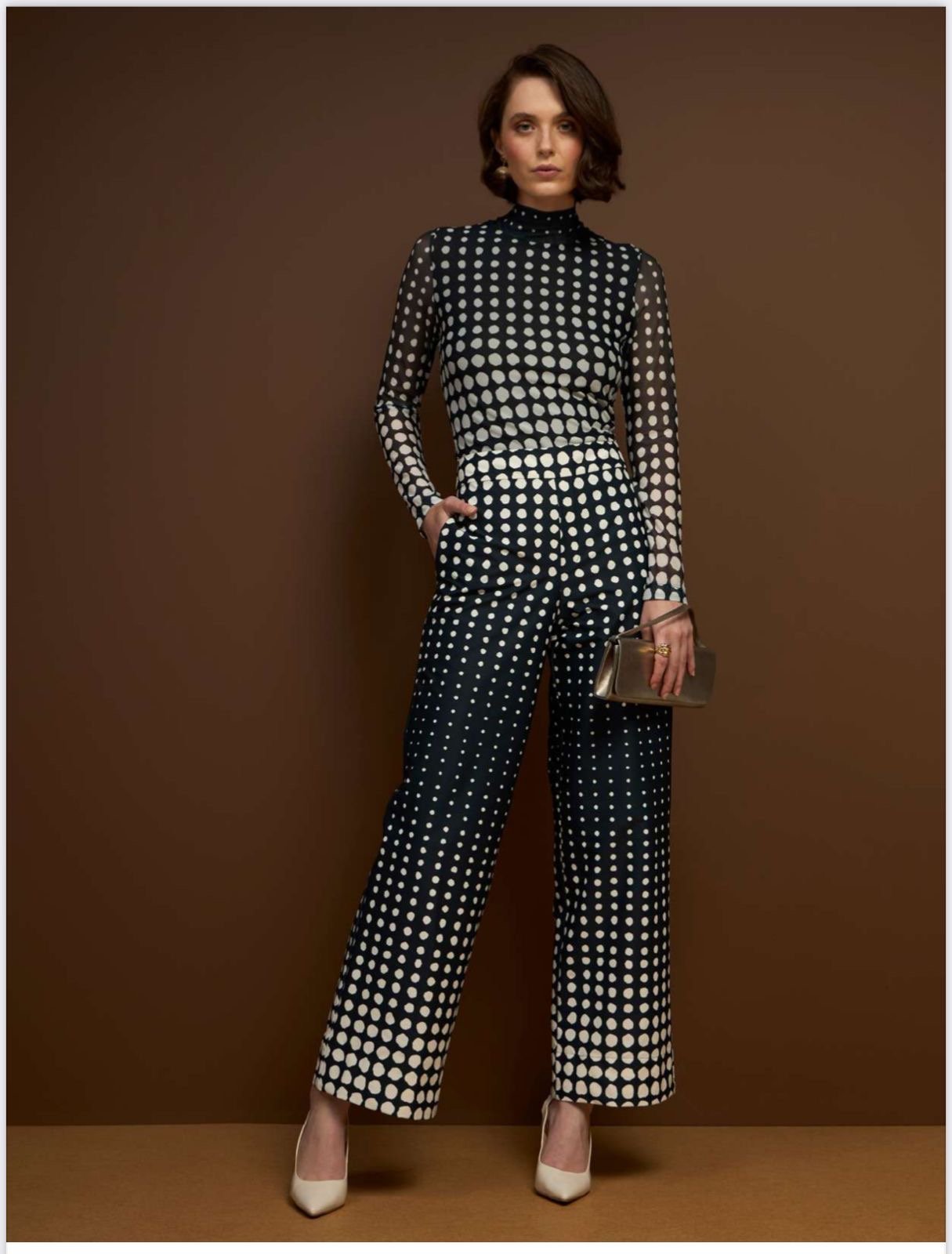 Calça Pérolas Wide Leg