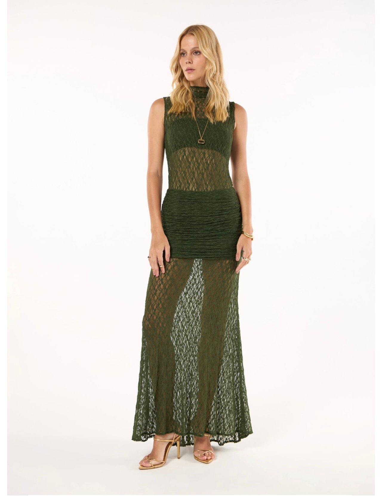 Vestido Longo Renda Mangnoli