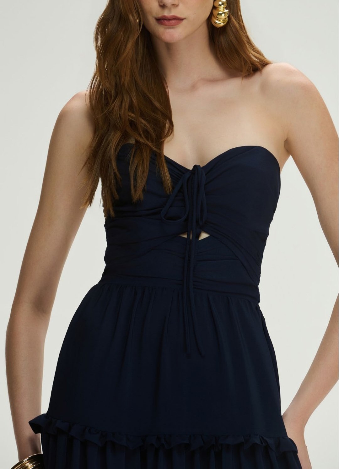 Vestido Longo Recortes Babado — foto 2 de 2