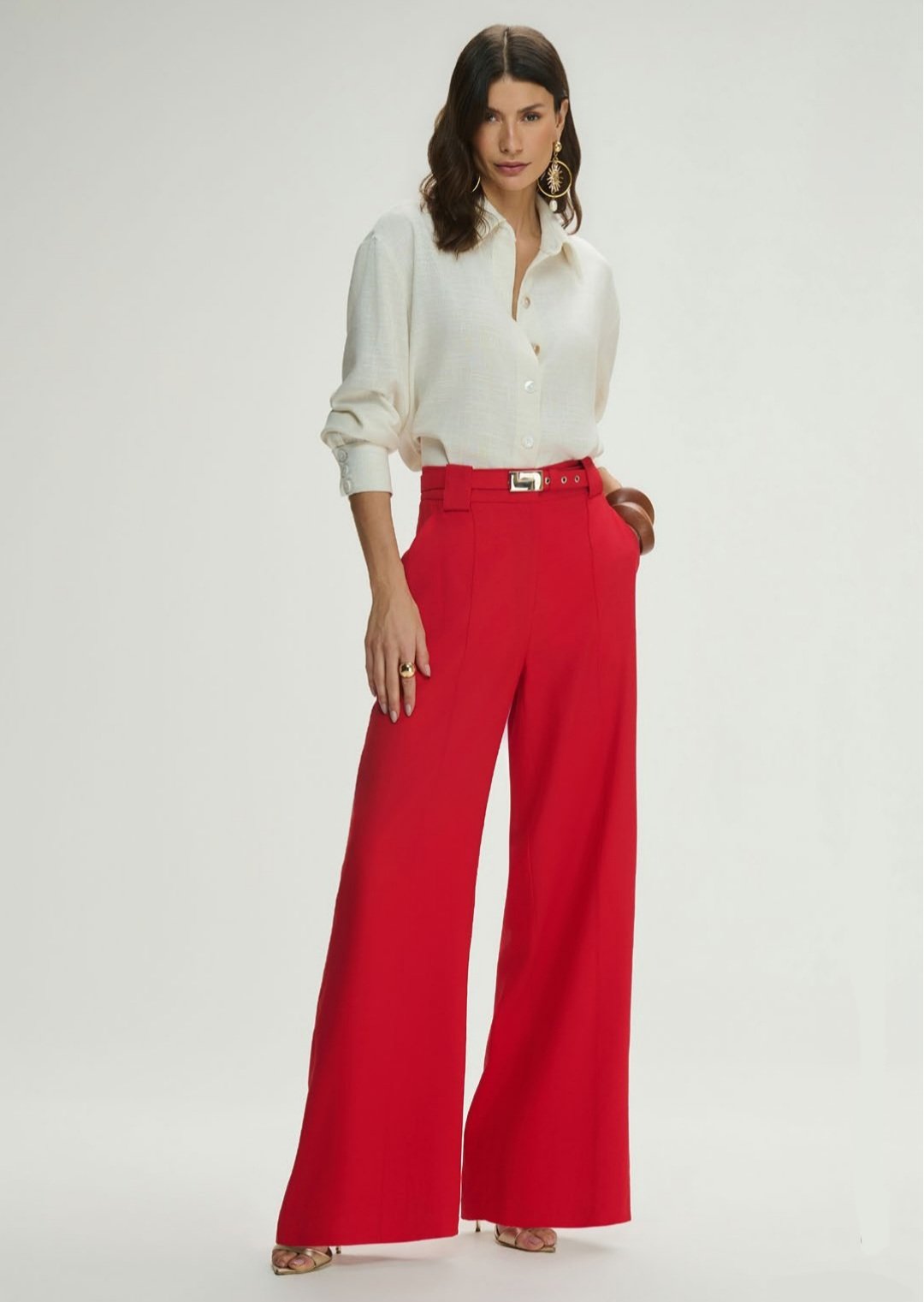 Calça Wide Leg Alfaiataria Color Collection