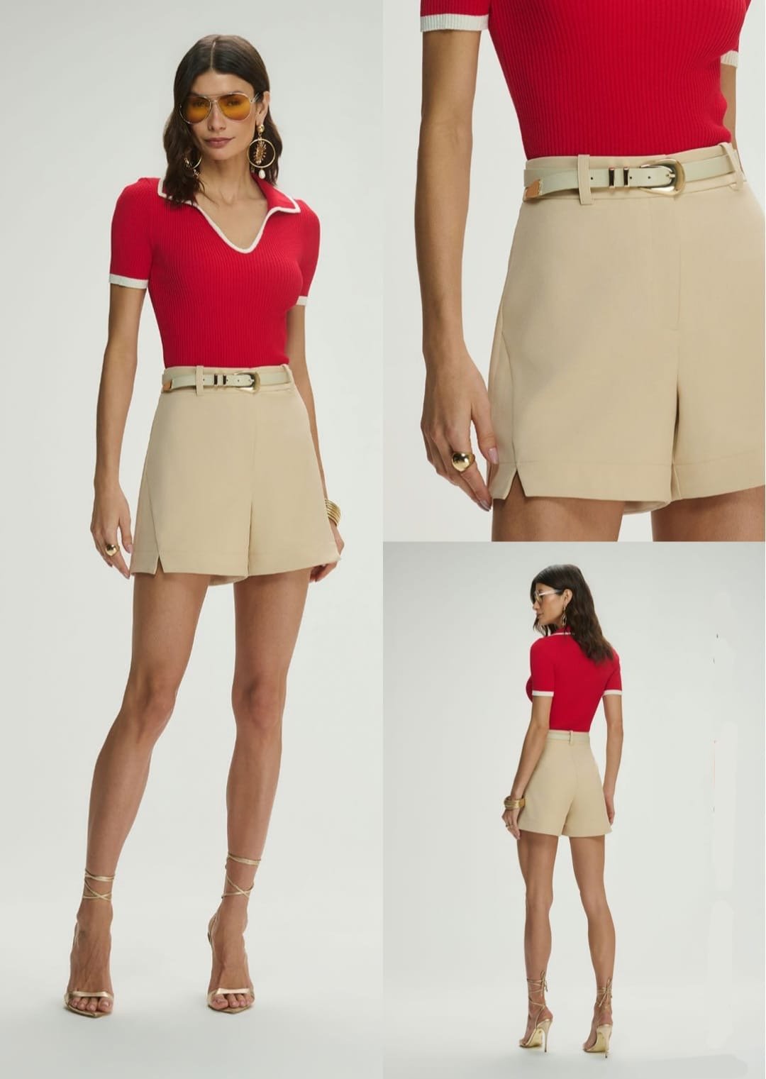Blusa Polo Bicolor Tricot