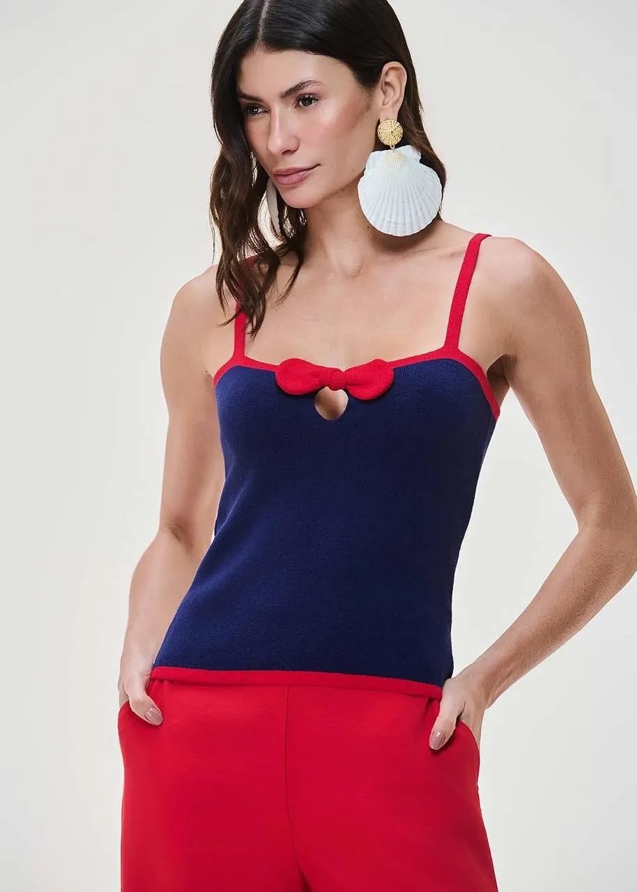 Regata Bicolor Laço Tricot