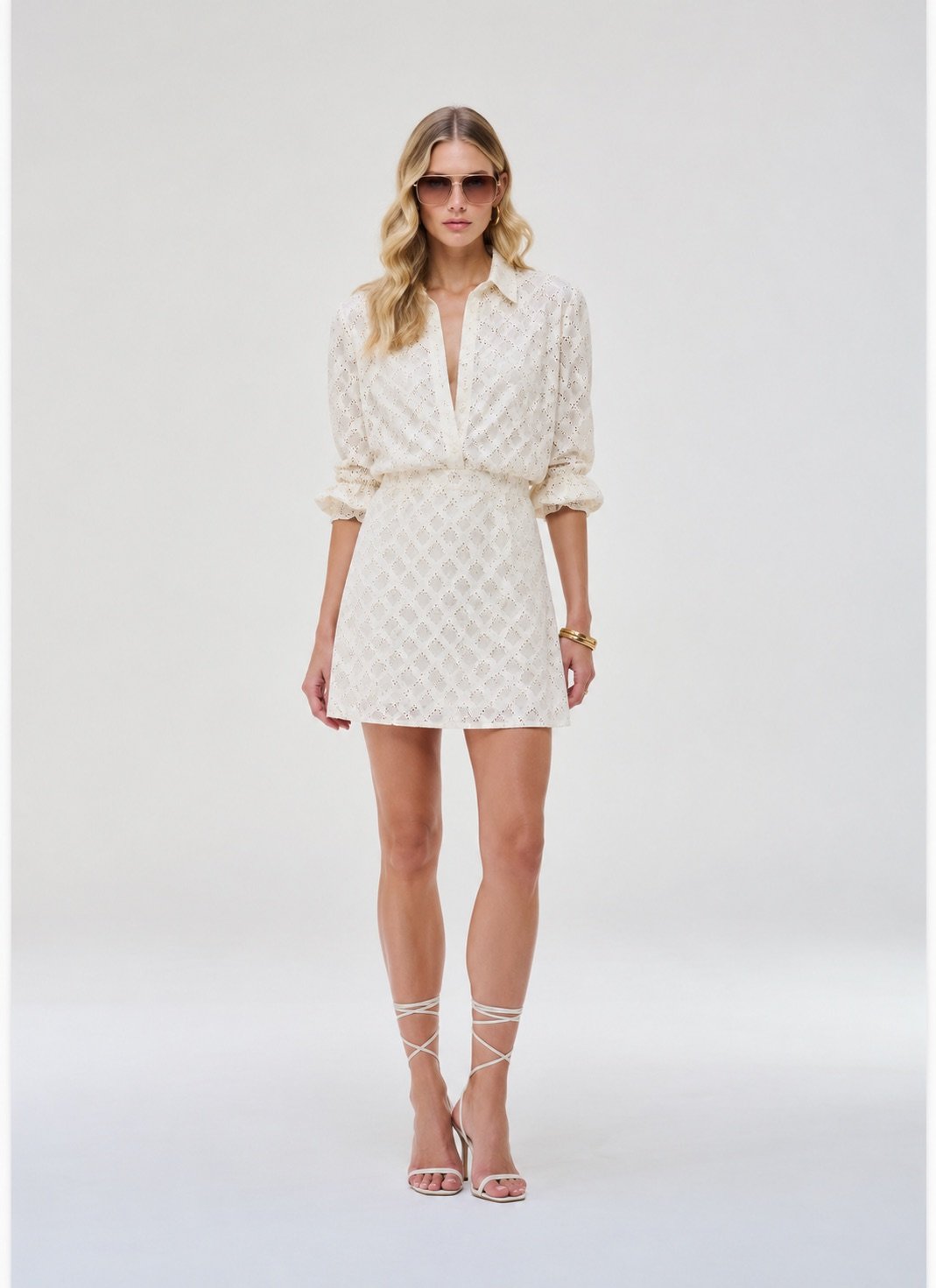 Conjunto Camisa Short Saia Cintura Média Bordado