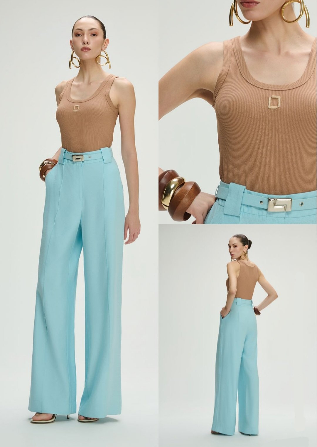 Calça Wide Leg Alfaiataria Color Collection