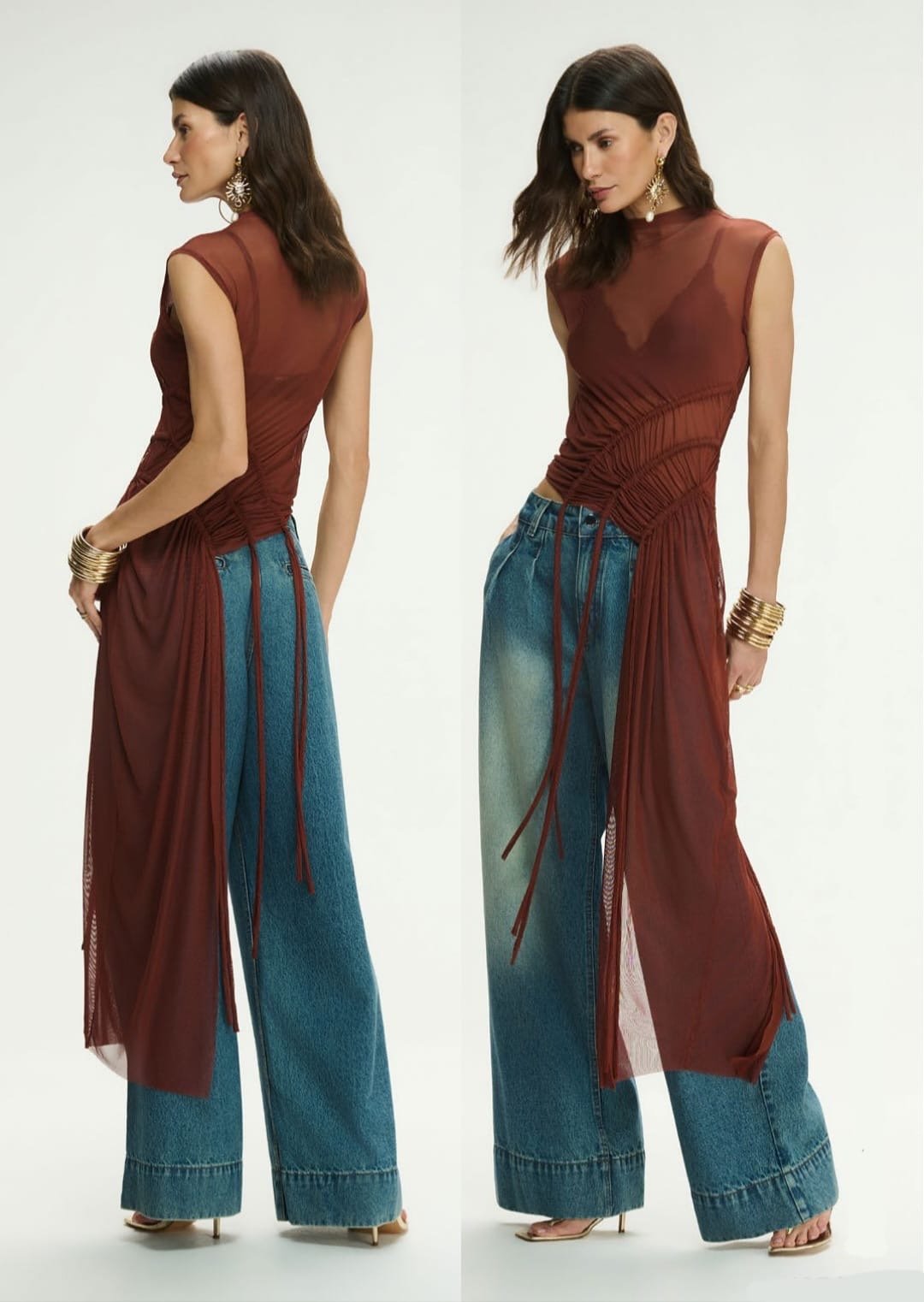Blusa Alongada Franzido