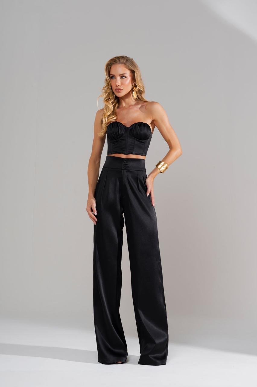 Conjunto Livia Top e Calça Acetinado